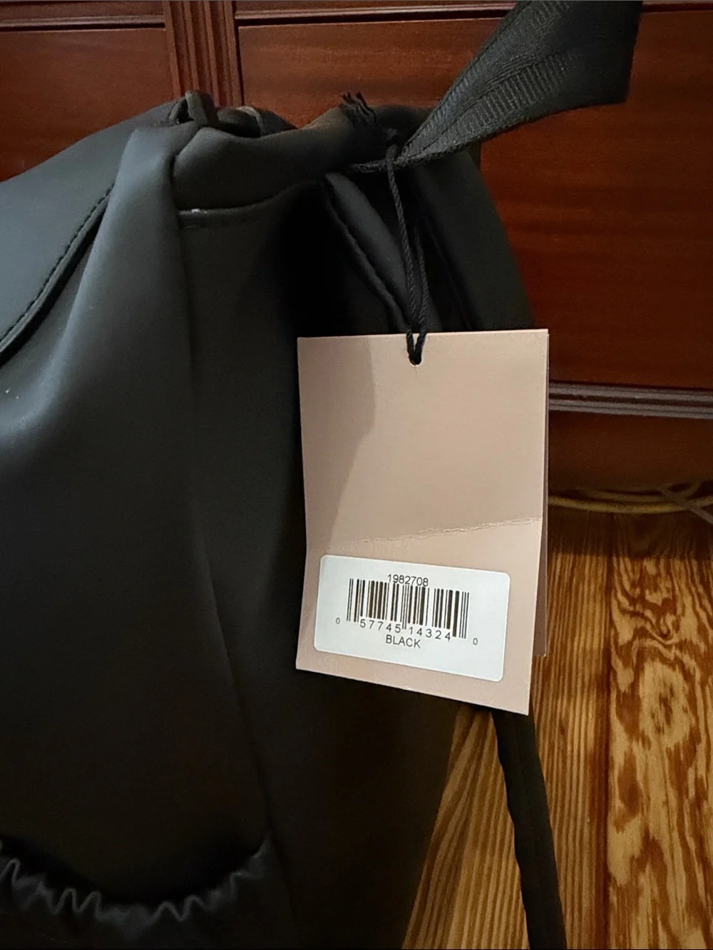 Hunter Black and Red Roll-Top Backpack